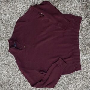 Polo Ralph Lauren Men's Maroon Henley Sweater Size XXL